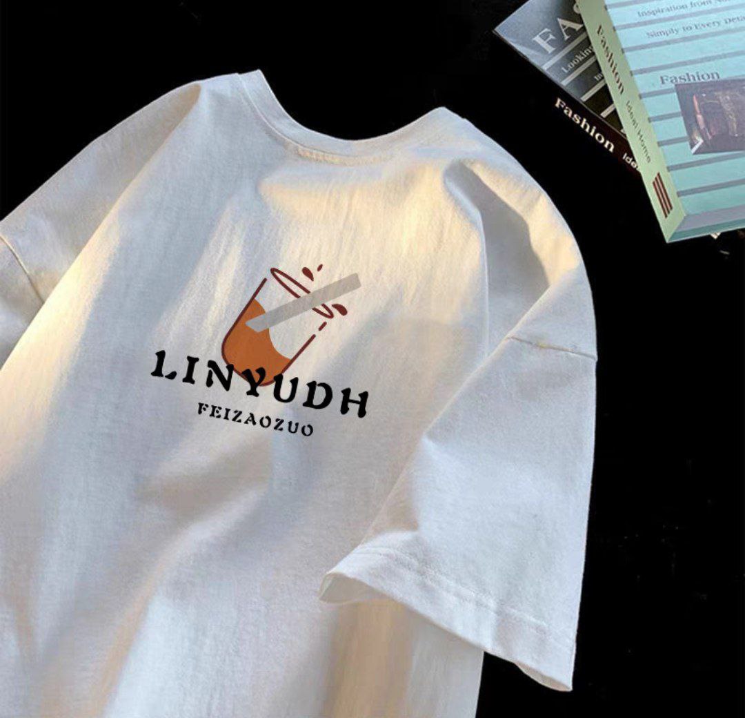 Футболка oversize с принтом LINYUDH